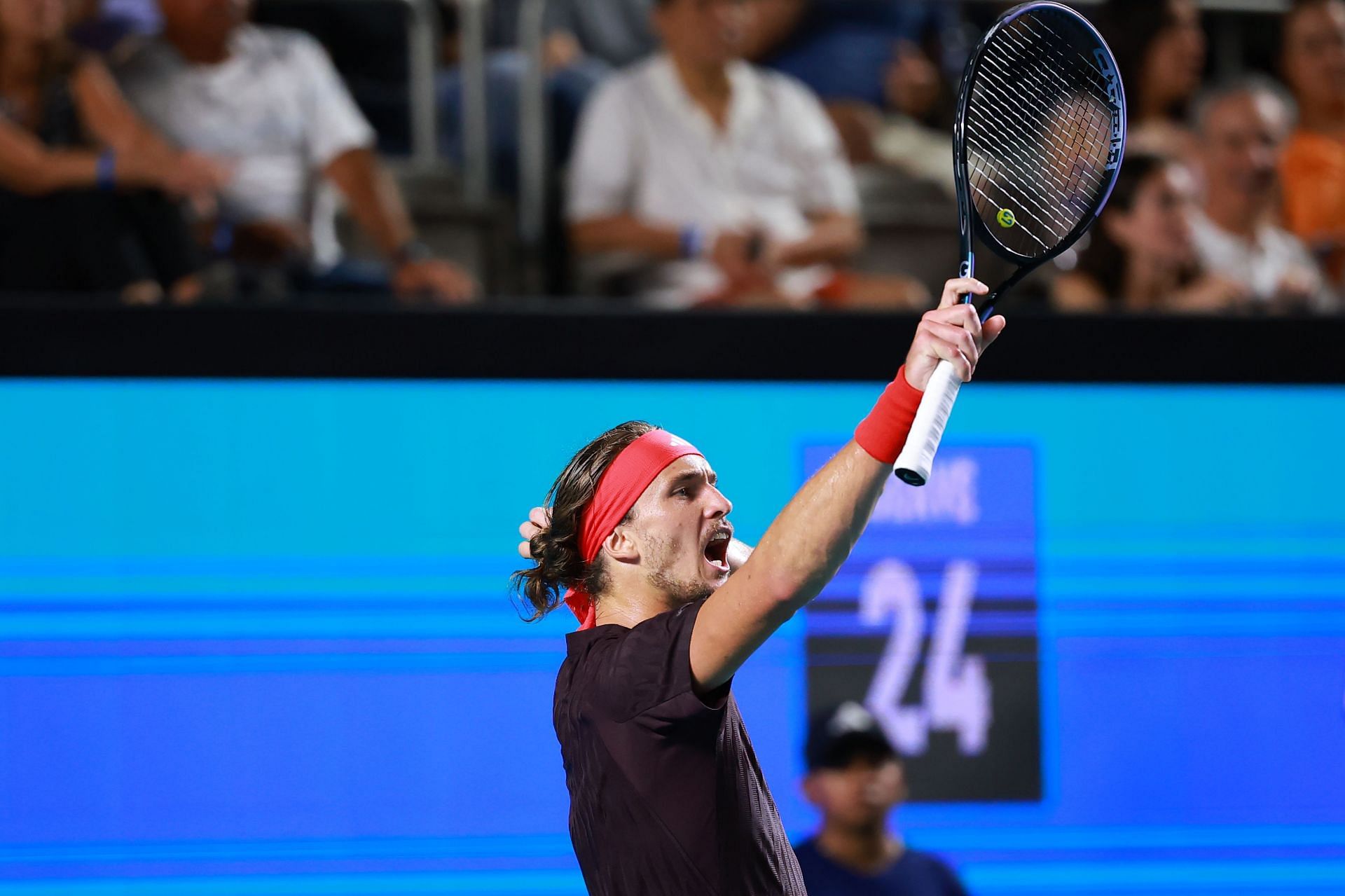 Alexander Zverev pictured at the 2025 Mexican Open in Acapulco - Day 3 - Source: Getty